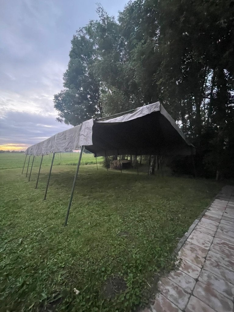 Safari tent / Partytent / legertent, Caravans en Kamperen, Tenten, Ophalen, Gebruikt, Meer dan 6