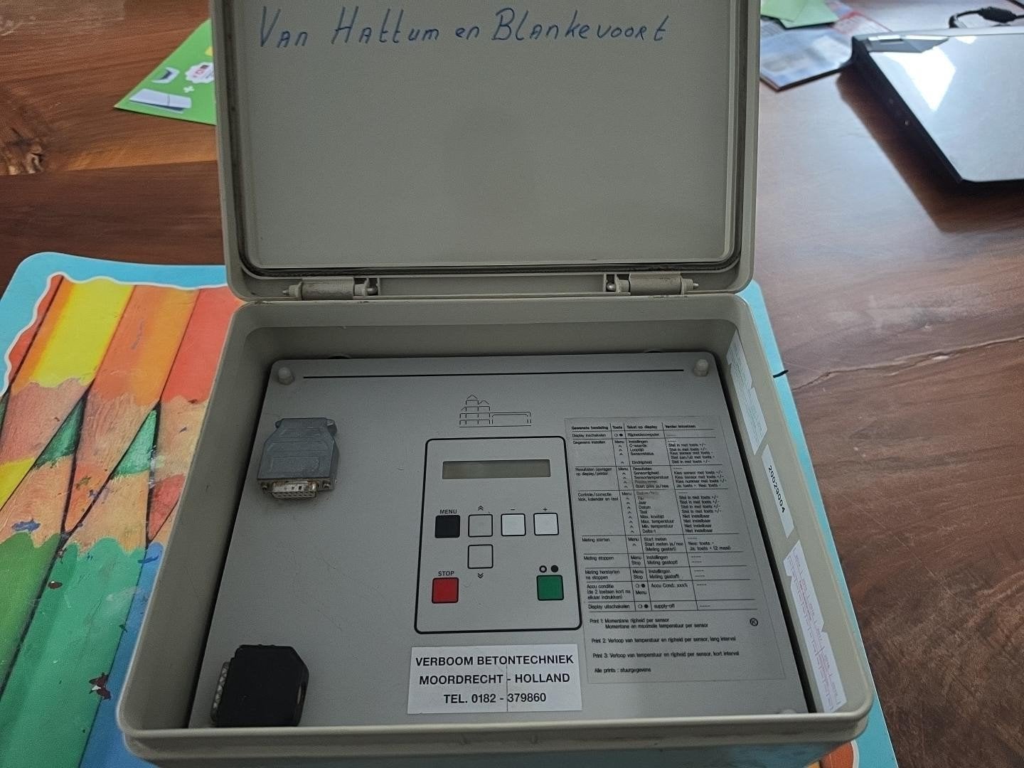 Verboom Betontechniek MC21-S Rijpheidscompu. Betonsterkteme, Ophalen