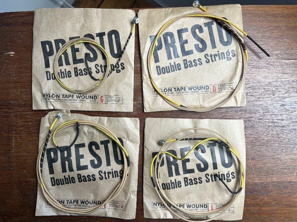 Presto Nylonwound Ultralight set contrabassnaren, Muziek en Instrumenten, Ophalen of Verzenden, Gebruikt, 3/4-contrabas