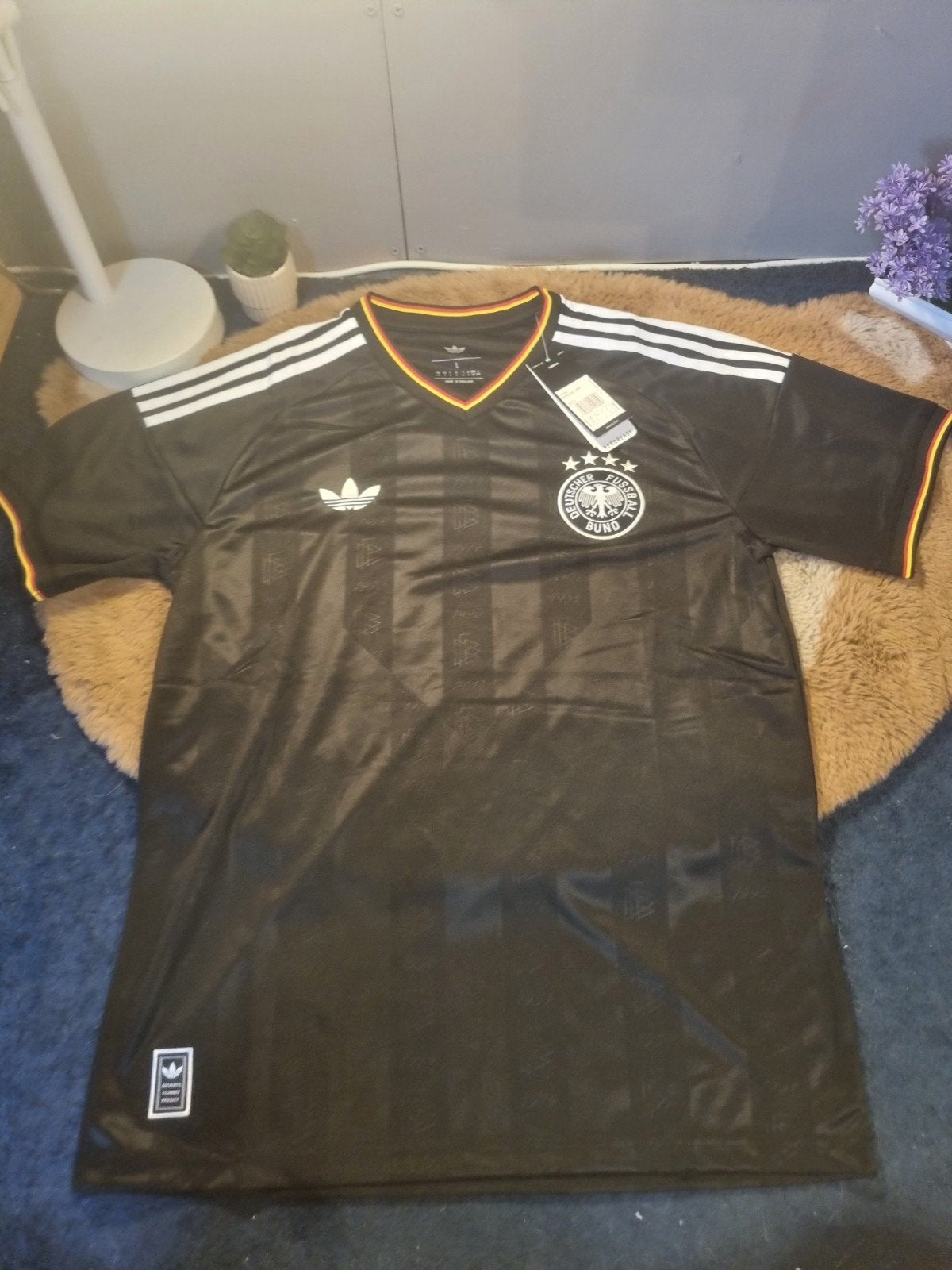 Adidas Duitsland Retro Voetbalshirt Zwart Maat M  Nieuw, Maat 52/54 (L), Zwart, Nieuw, Ophalen of Verzenden