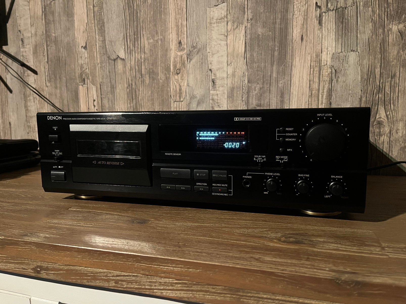 Denon DRM-555 Cassette Deck, Ophalen of Verzenden, Enkel, Denon, Auto-reverse