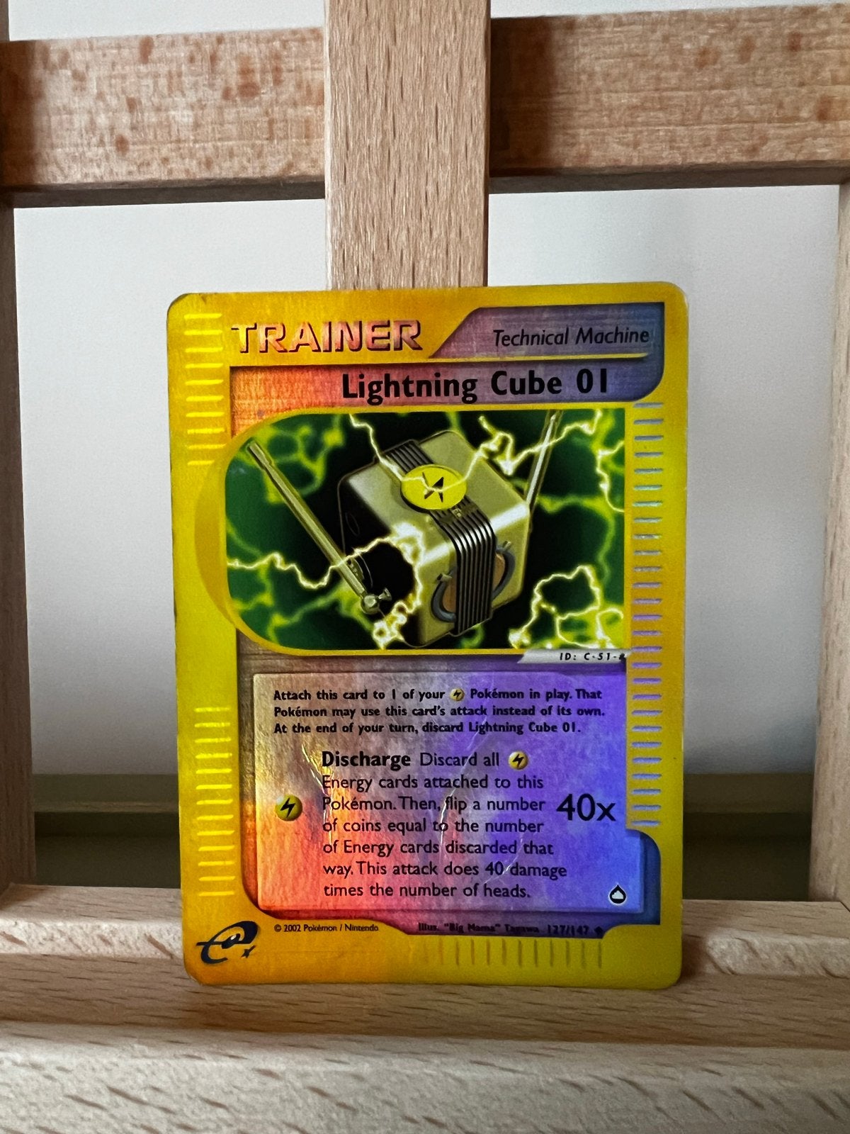 Pokémon Kaart: Lightning Cube 01 (AQ 127)(Technical Machine), Ophalen of Verzenden, Gebruikt, Losse kaart