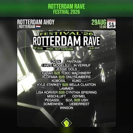 Rotterdam Rave Zaterdag 29 augustus 2026, Eén persoon