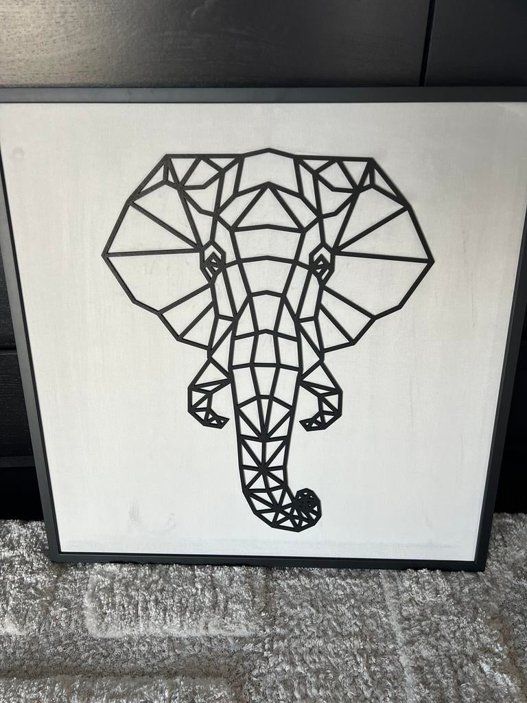 Olifant schilderij, Ophalen of Verzenden, Zo goed als nieuw, Schilderij