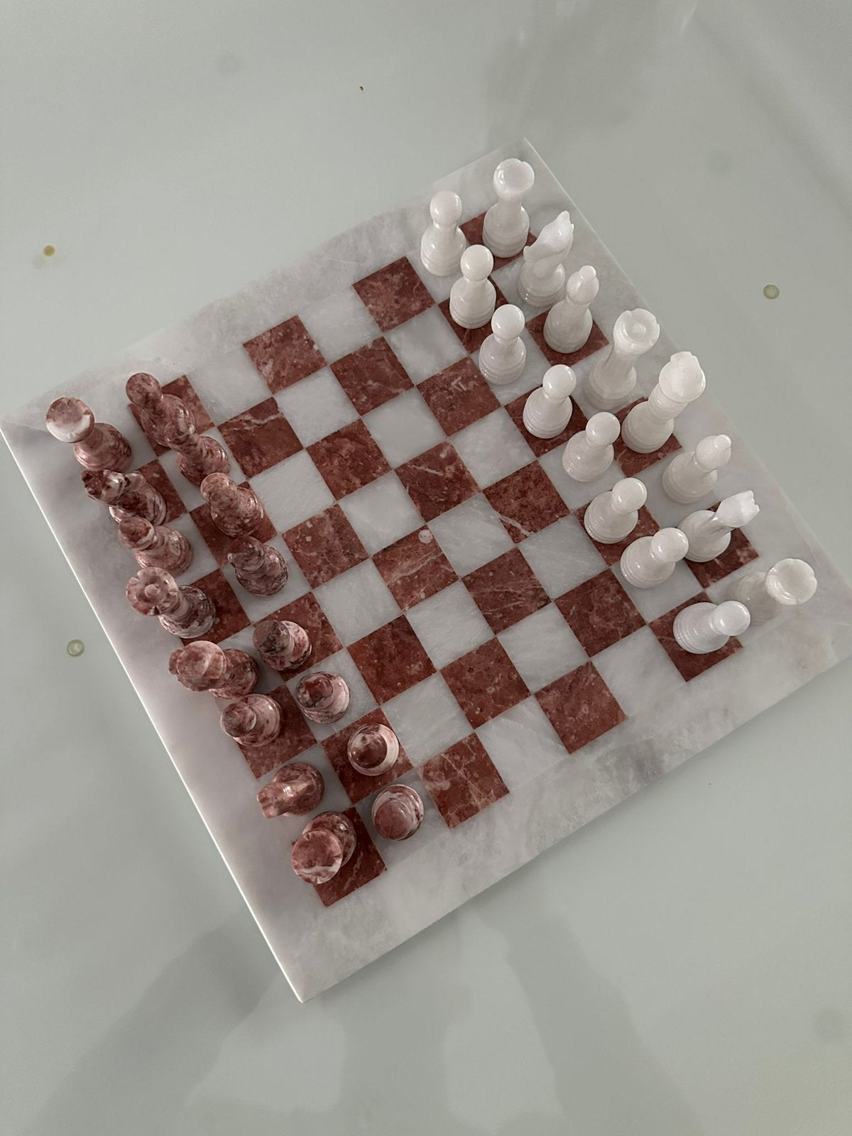 Ravendi Rose Marmeren schaakbord / chess set, Hobby en Vrije tijd, Gezelschapsspellen | Bordspellen, Ophalen of Verzenden, Zo goed als nieuw
