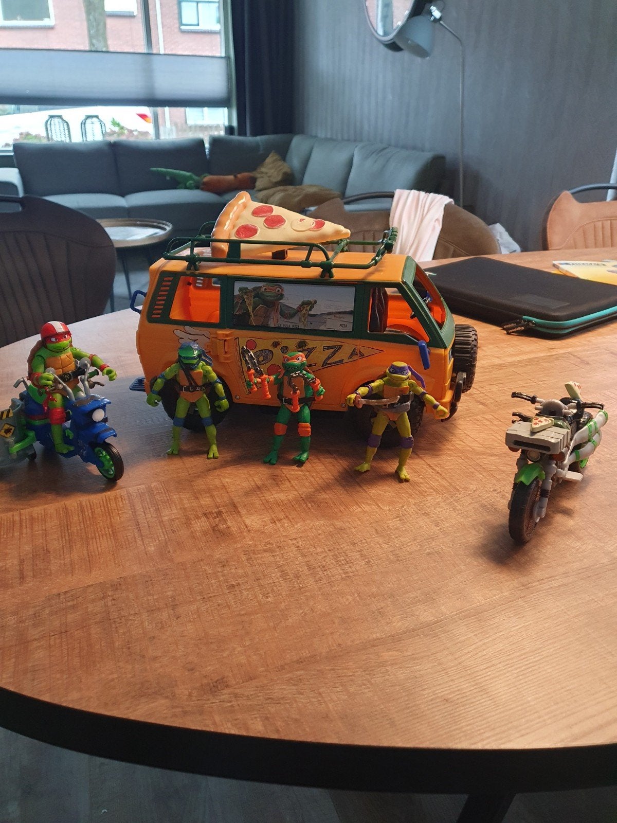 Teenage Mutant Ninja Turtles Pizzawagen met Pizzawerper, Ophalen, Gebruikt