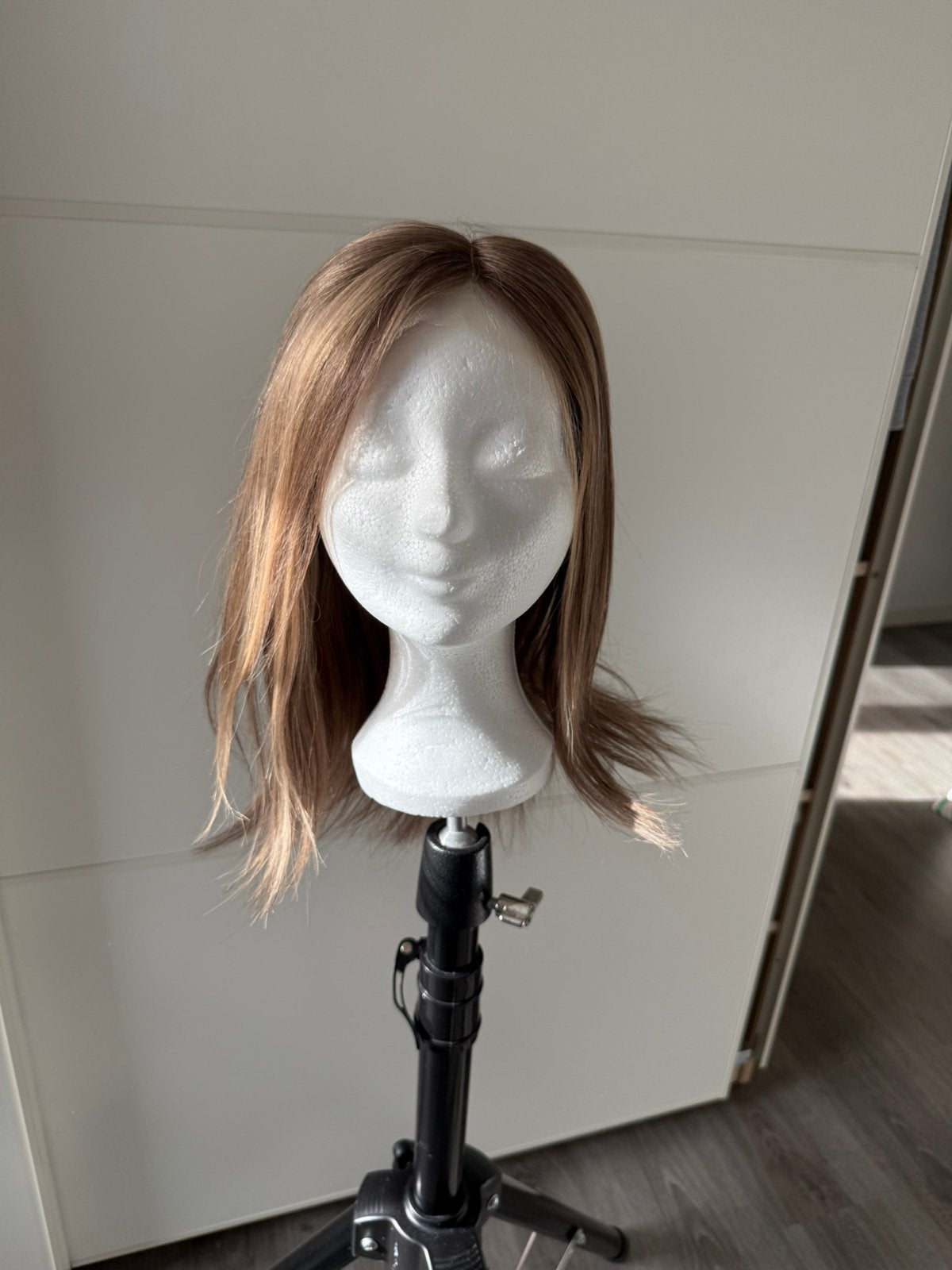 Echt remy haar haarwerk, handgeknoopte cap gloednieuw, Ophalen of Verzenden, Nieuw, Pruik of Haarverlenging