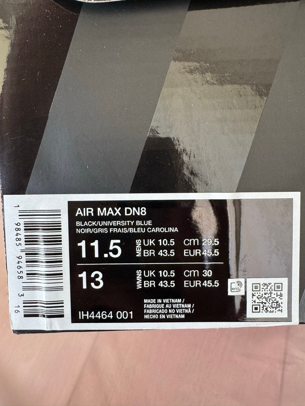 Nike Air Max DN8 Black University Blue Heren Sneakers 45.5, Kleding | Heren, Zwart, Nieuw, Ophalen of Verzenden, Sneakers of Gympen