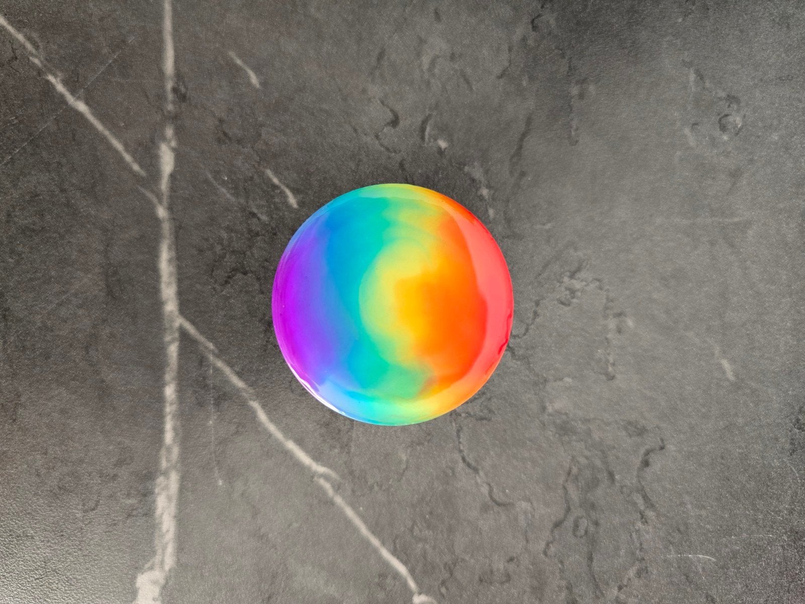 Handgemaakte Epoxy Regenboog Popsocket / Telefoongreep 2, Ophalen of Verzenden, Nieuw, Overige typen