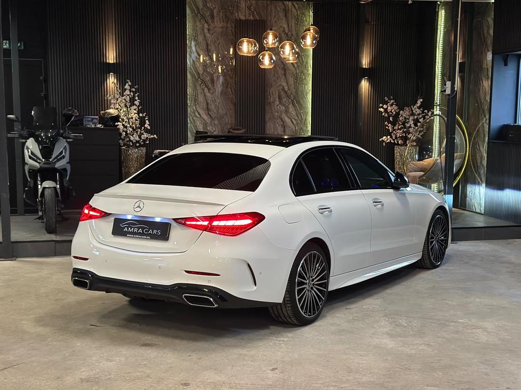 Mercedes-Benz C-klasse 300 d AMG|PANO|SFEER|MEMORY|FULL OPTI, Automaat, Achterwielaandrijving, Euro 6, Wit