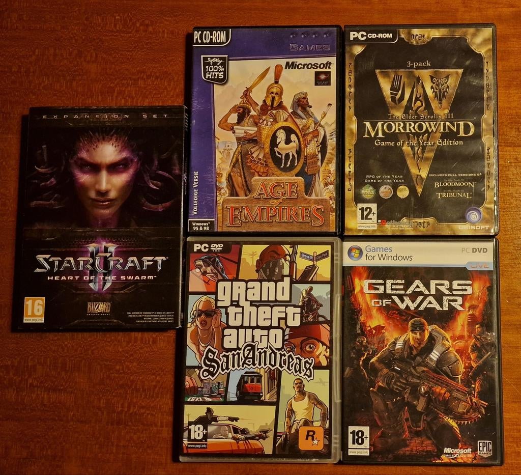 Verzameling van 4 PC Games, Spelcomputers en Games, 1 speler, Ophalen of Verzenden, Gebruikt, Vanaf 18 jaar