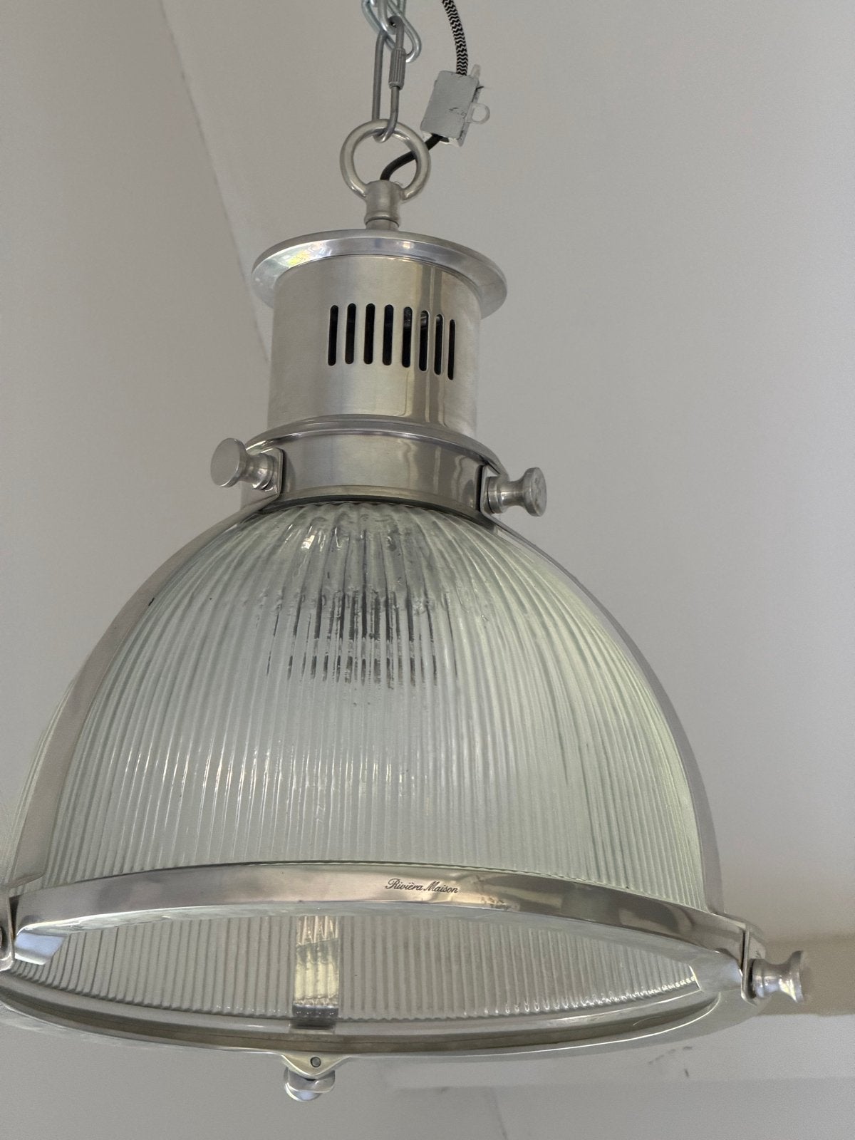 Rivièra Maison Millhouse Factory Hanglamp 2x, Ophalen, Gebruikt, Metaal, E27 (groot)