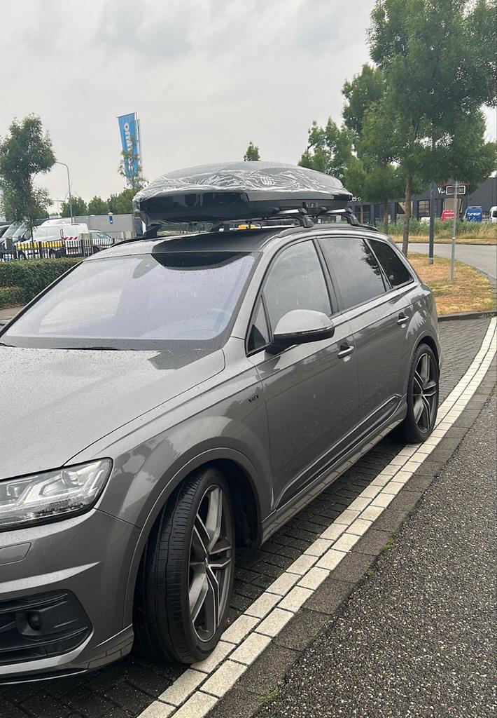 Dakkoffer 430 liter met beugels - Audi, Auto diversen, Dakkoffers, Ophalen of Verzenden, Zo goed als nieuw