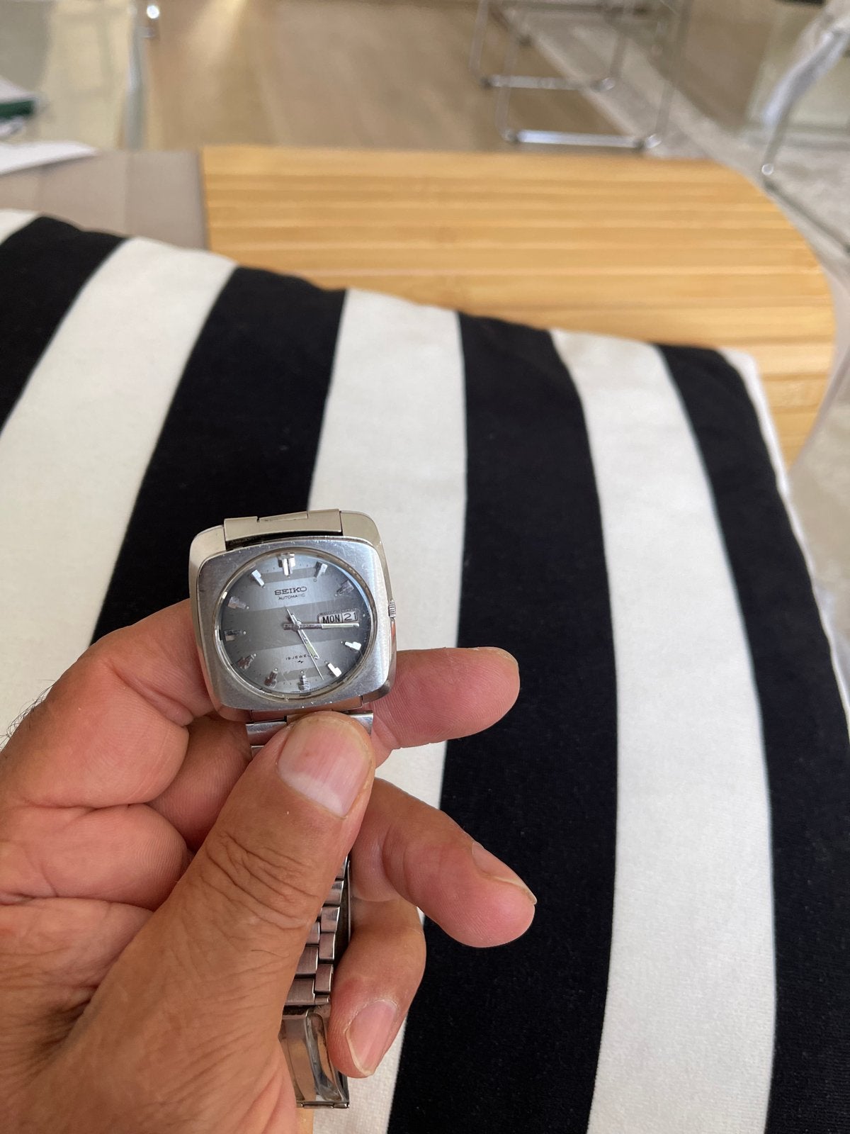Antieke Seiko Automatic Polshorloge - Stalen Kast, Sieraden, Tassen en Uiterlijk, Seiko, Staal, Met bandje, Polshorloge