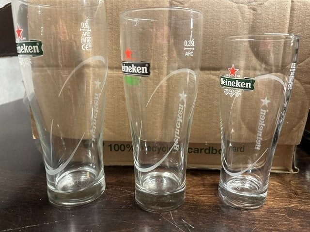 heineken glazen, Ophalen, Zo goed als nieuw, Glas of Glazen, Heineken