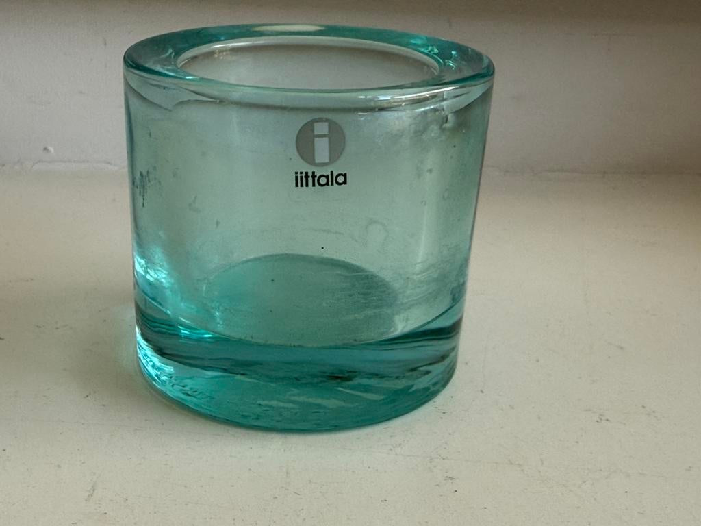 Iittala Kivi waxinelichthouder Marimekko sea green, Overige materialen, Ophalen of Verzenden, Zo goed als nieuw, Minder dan 25 cm