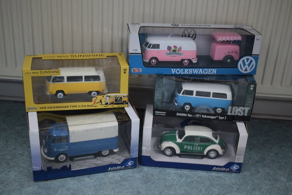 Lot 5 VW Volkswagen 1:18 en 1:24 miniatuurauto's nieuw, Ophalen of Verzenden, Nieuw, Overige merken