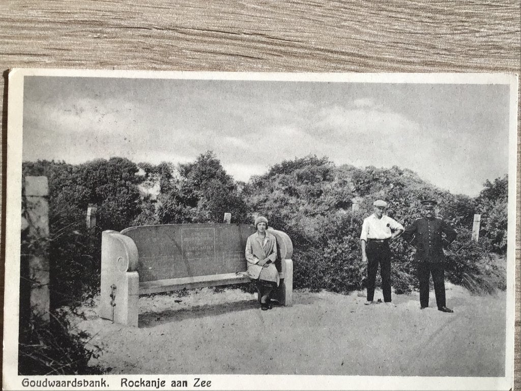 Oude ansichtkaart Goudwaardbank Rockanje 1937, Ophalen of Verzenden, 1920 tot 1940, Gelopen, Zuid-Holland