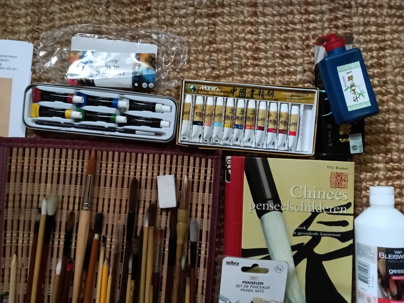 Complete set voor Chinese penseelschilderkunst, Ophalen, Nieuw, Overige typen