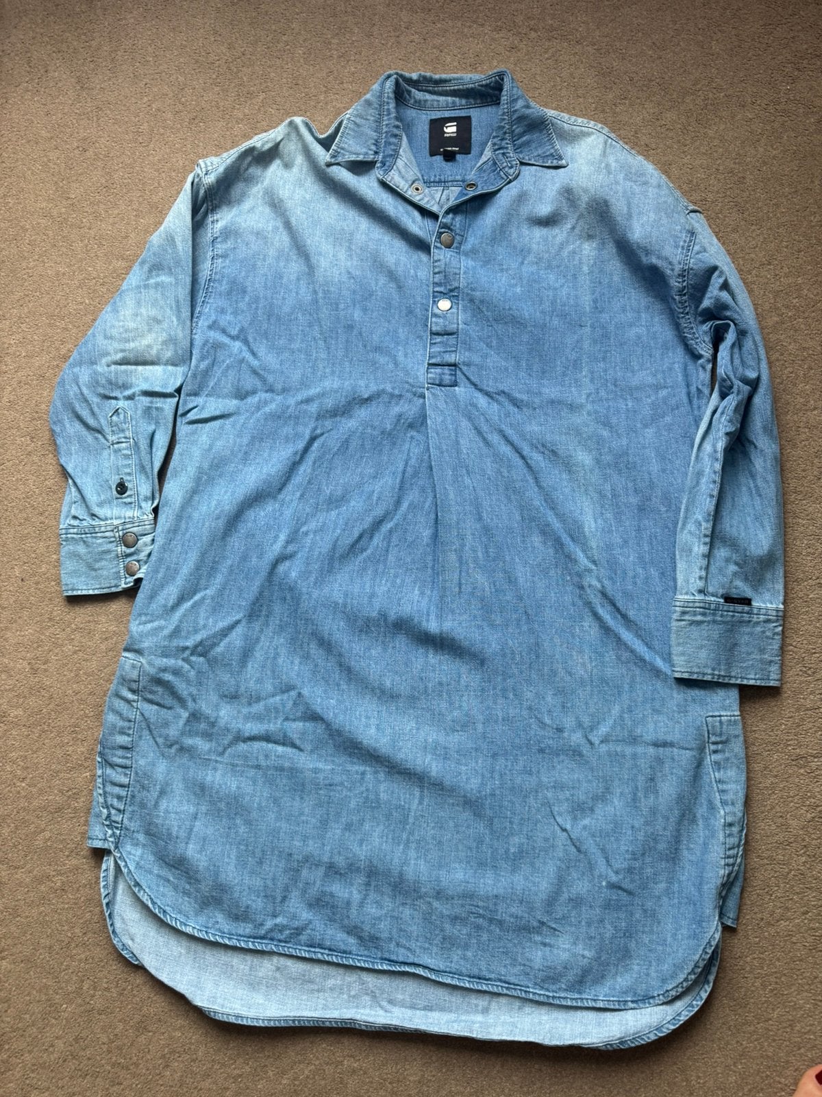 G-Star oversized denim dress, Kleding | Dames, Jurken, Blauw, Nieuw, Ophalen of Verzenden, Maat 36 (S)
