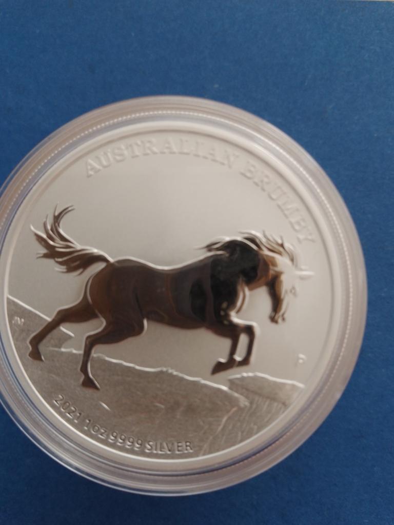 Brumby horse 2021 1 oz zilver, Ophalen of Verzenden, Zilver