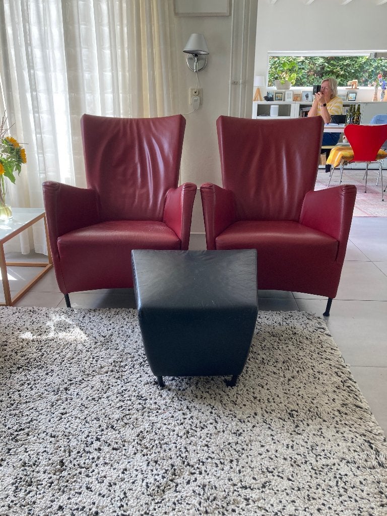 Montis windy stoelen, Ophalen, Gebruikt, 50 tot 75 cm, Leer