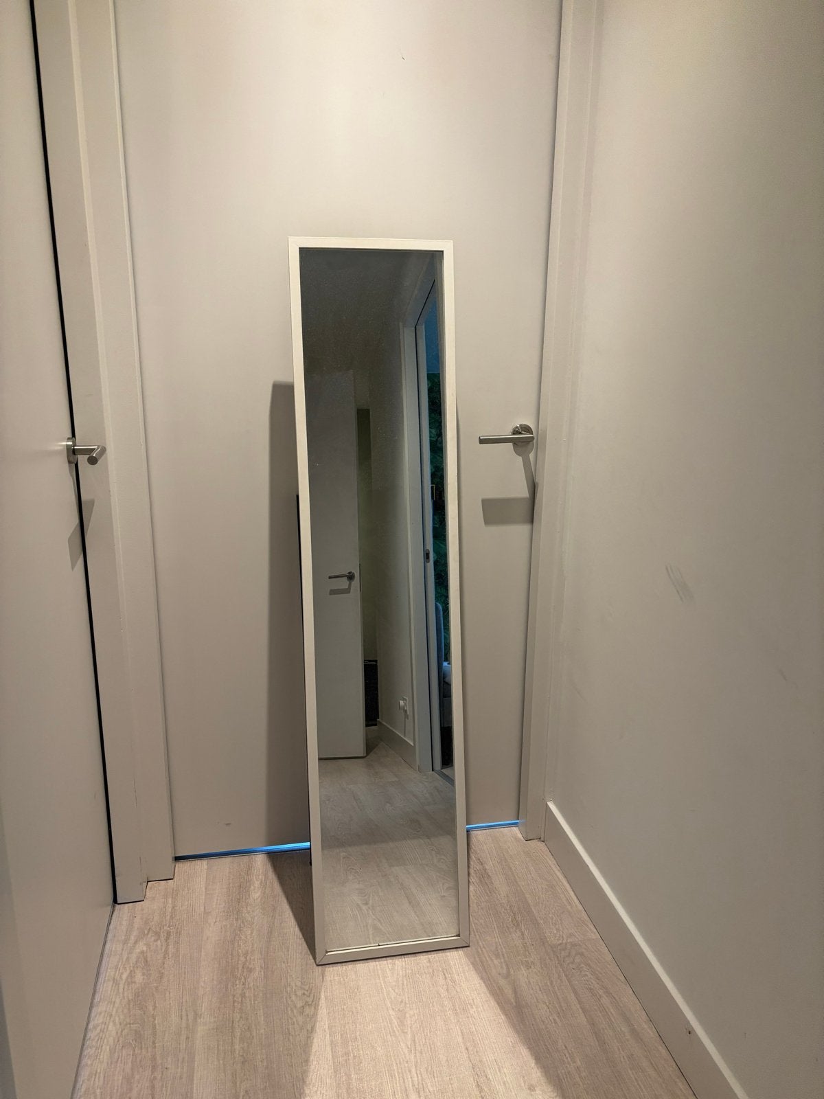 Grote passpiegel met standaard, Huis en Inrichting, Woonaccessoires | Spiegels, Ophalen, Minder dan 50 cm, Gebruikt, 150 tot 200 cm