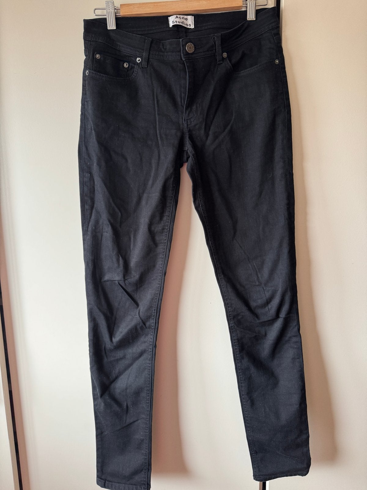 Acne Studios Low Black Jeans - Maat 30/32, Maat 38/40 (M), Zwart, Ophalen of Verzenden, Lang