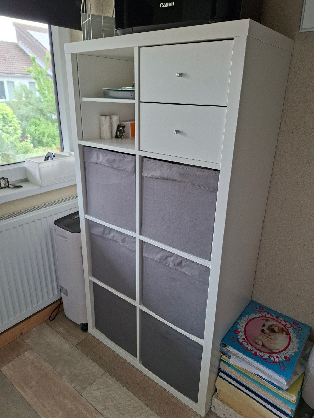 IKEA Kallax kast met 6 bakken - Gebruikt, Ophalen of Verzenden, Gebruikt