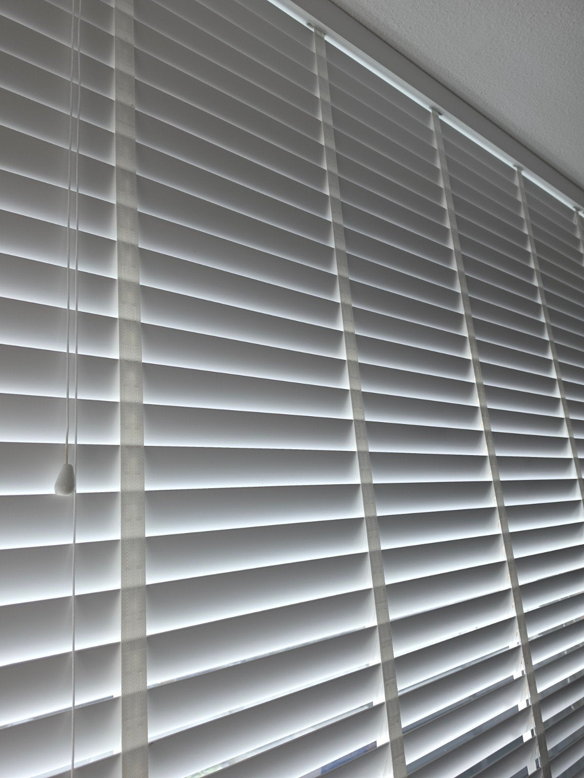 Witte houten jaloezie 50mm 180x220  (bxl), Ophalen, Jaloezie, 220 cm, Wit