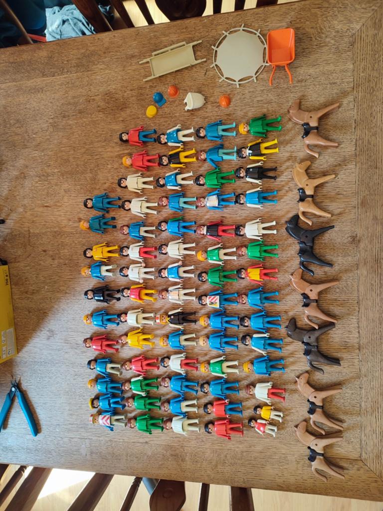 Grote partij vintage Playmobil "Geobra 1974", Ophalen of Verzenden, Gebruikt, Los playmobil