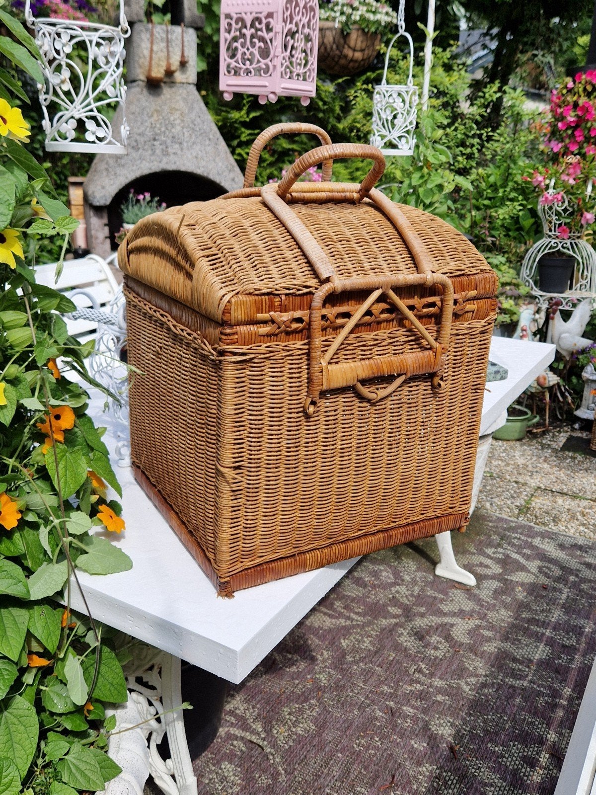 Grote brocante picknickmand., Ophalen, Zo goed als nieuw, Zonder inhoud