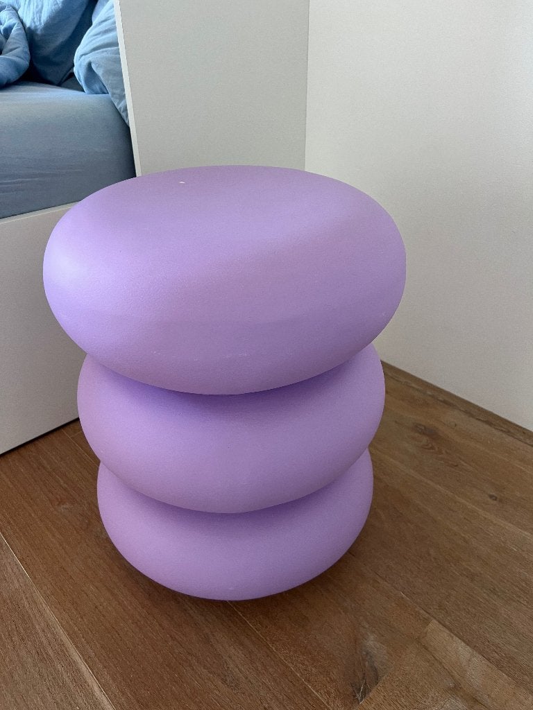 Tafeltje Xenos lila, Minder dan 55 cm, Gebruikt, Rond, Ophalen