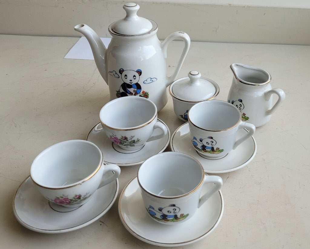 KAHLA Kinder theeservies "Panda beer", Ophalen of Verzenden, Porselein, Overige stijlen, Bord(en)