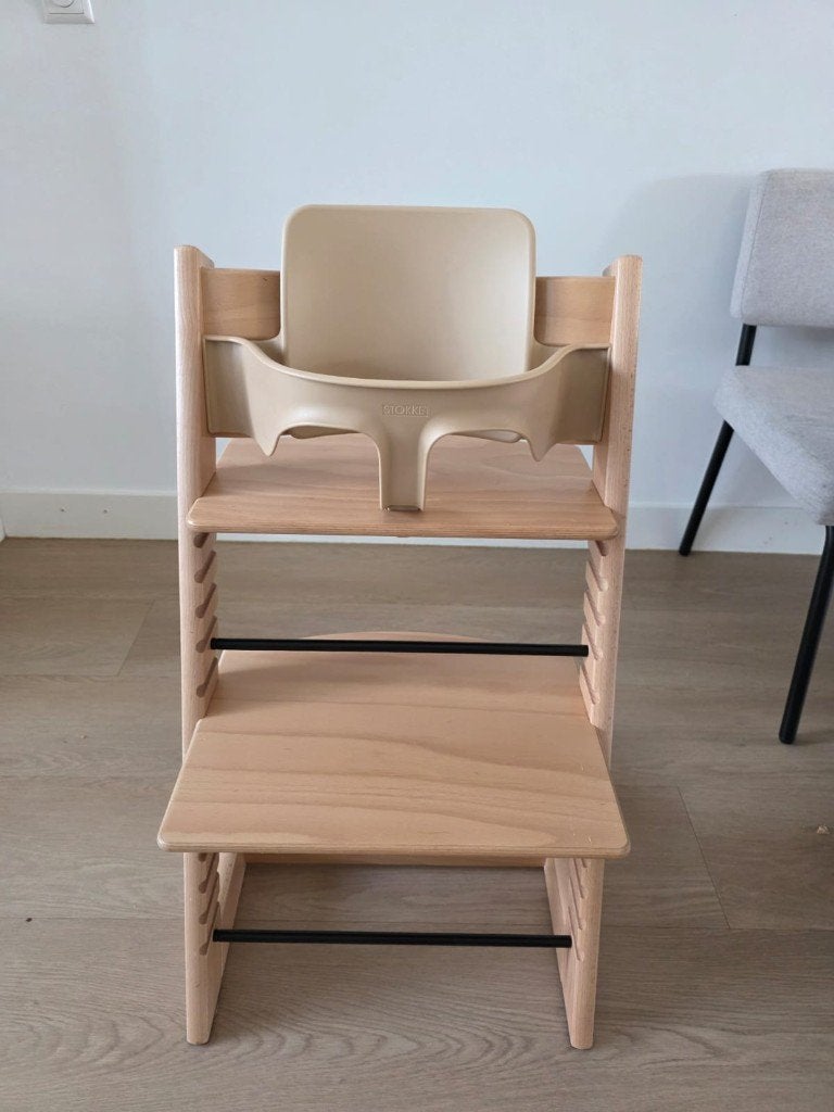 Tripp Trapp high chair set + Cushion, Ophalen, Gebruikt, Meegroeistoel