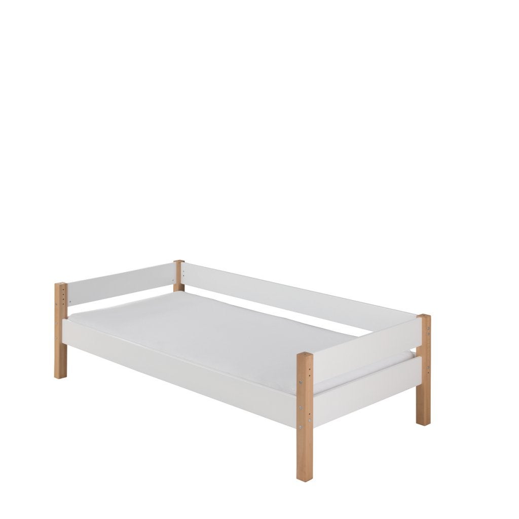 Infans Color kajuitbed - 90x200 - Wit/beuken, Niet ingevuld, Niet ingevuld, Niet ingevuld