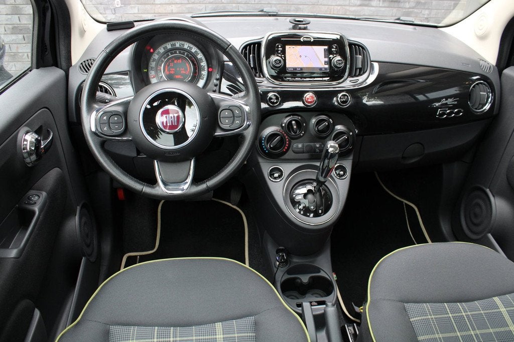 Fiat 500 1.2 Lounge, Navi, HUD light, LIMITED EDITION!, Auto's, Fiat, Stof, Gebruikt, 4 cilinders, Zwart