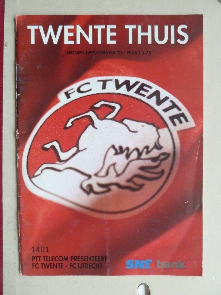 Programma. Fc Twente - Fc Utrecht.   1995/1996, Verzamelen, Ophalen of Verzenden, Zo goed als nieuw, F.C. Twente, Boek of Tijdschrift