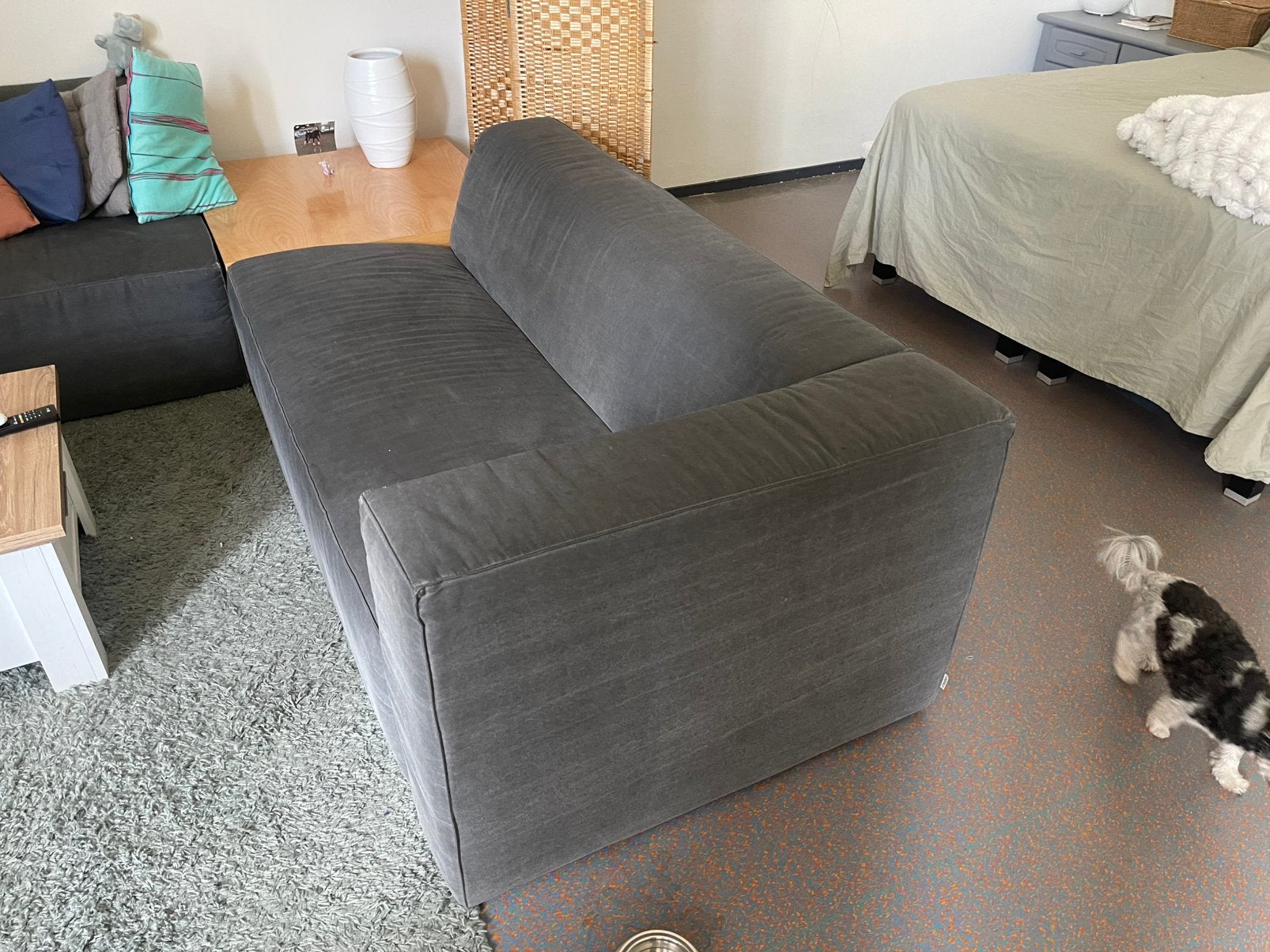 GRATIS bank (vt-wonen) incl salontafel, Ophalen, Gebruikt, Hout