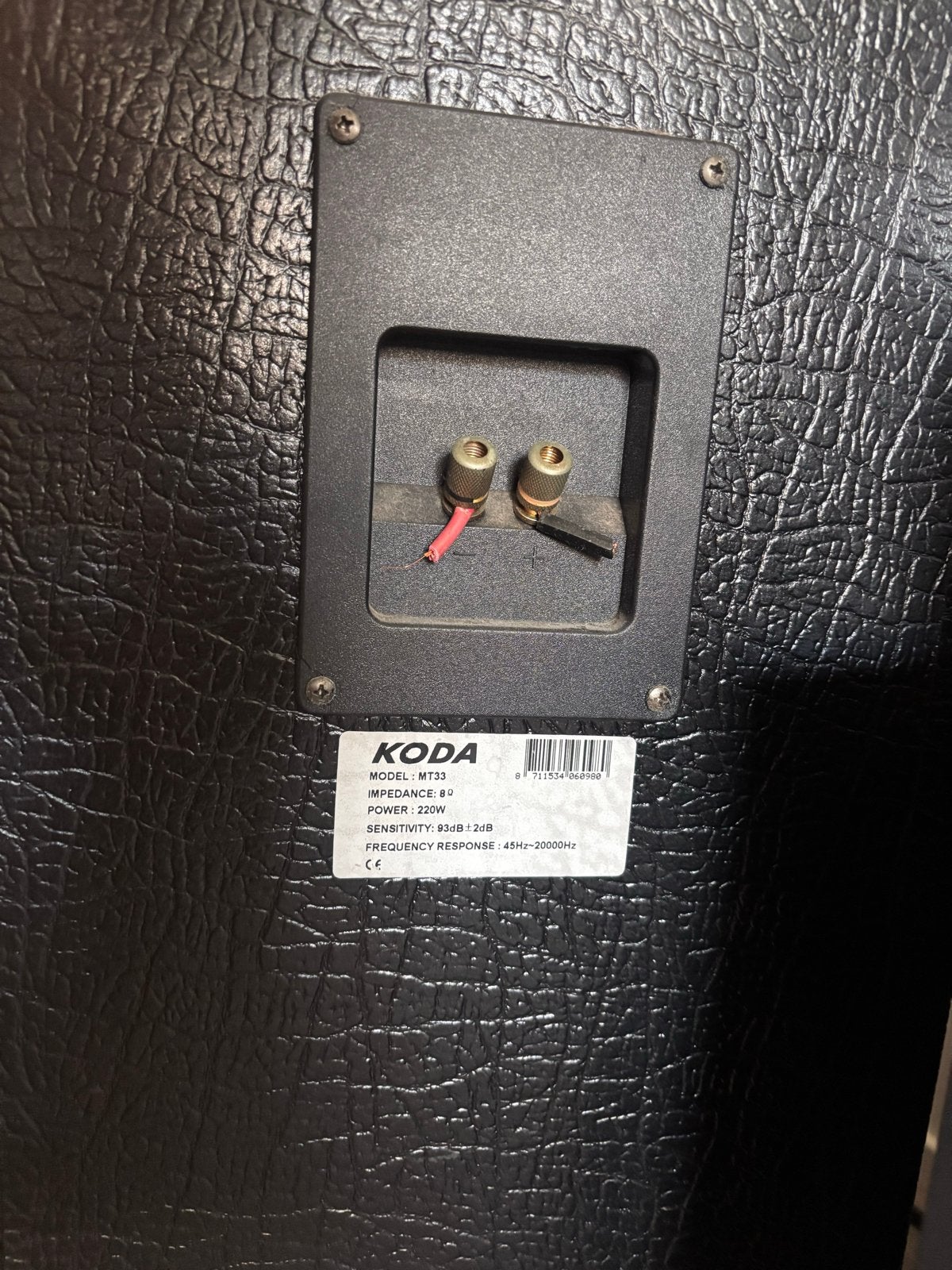 KODA LT33 Luidspreker - 220W, 8 Ohm, 45Hz-20kHz, Overige merken, Gebruikt, Ophalen of Verzenden, 120 watt of meer