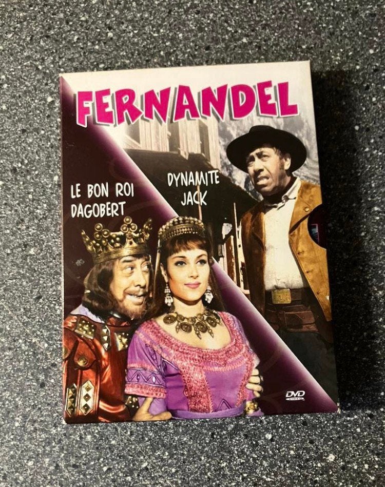 Le Bon Roi Dagobert (1963)+Dynamite Jack (1961) Fernandel, 1960 tot 1980, Alle leeftijden, Ophalen of Verzenden, Zo goed als nieuw