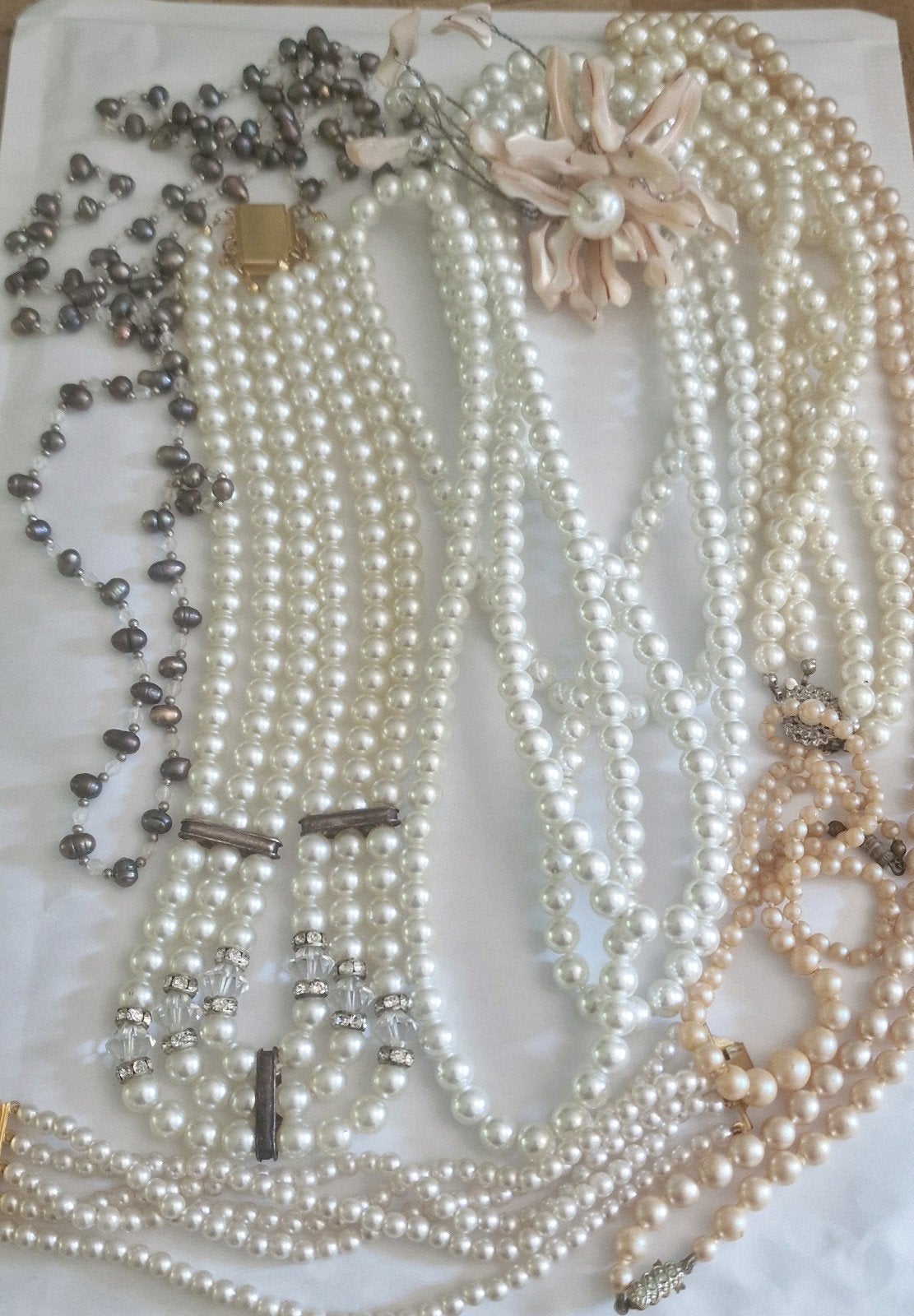 Heel groot lot parelsieraden., Ophalen of Verzenden, Zo goed als nieuw, Overige materialen