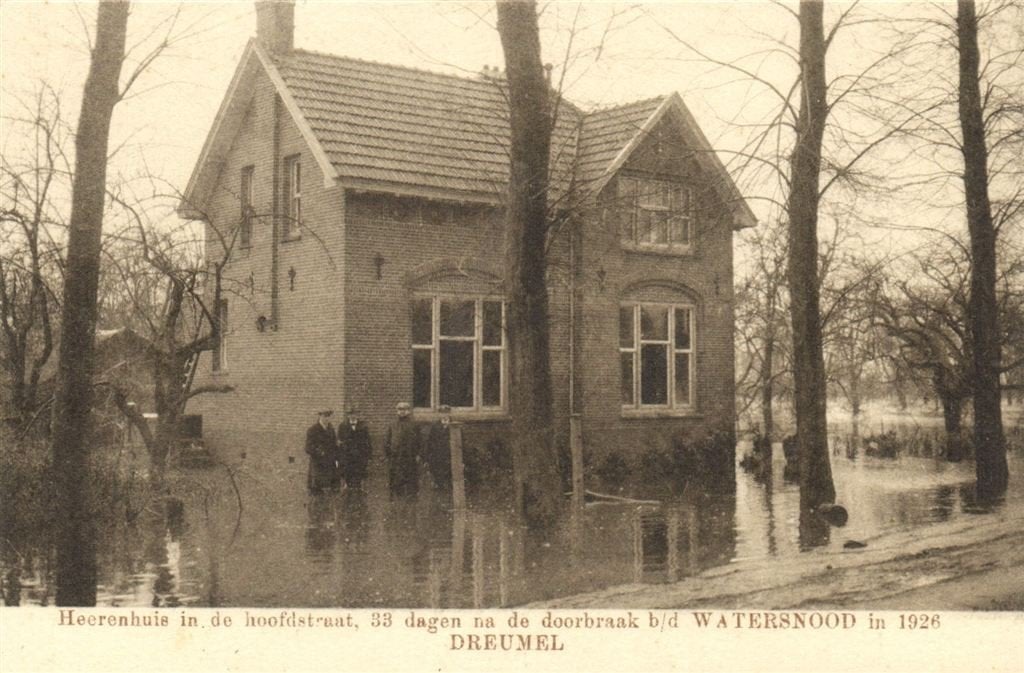 Heerenhuis in de hoofdstraat, Dreumel - ongelopen, Verzenden, 1920 tot 1940, Ongelopen, Noord-Brabant