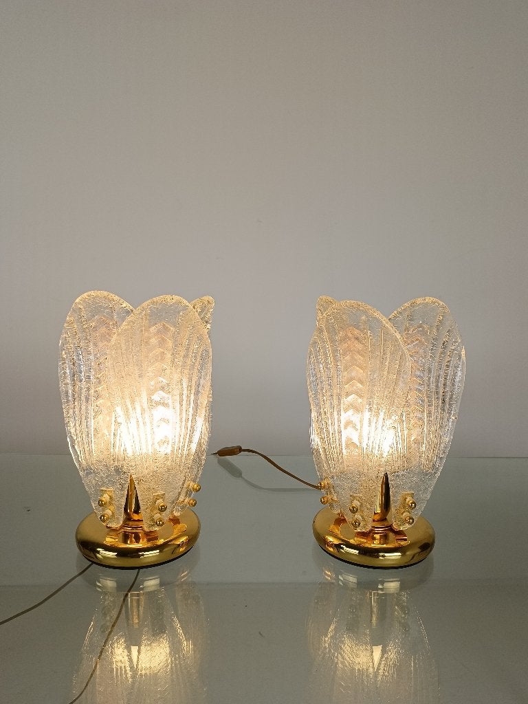 Italian Murano Glass Petali Table Lamp, 1970s, Antiek en Kunst, Ophalen of Verzenden