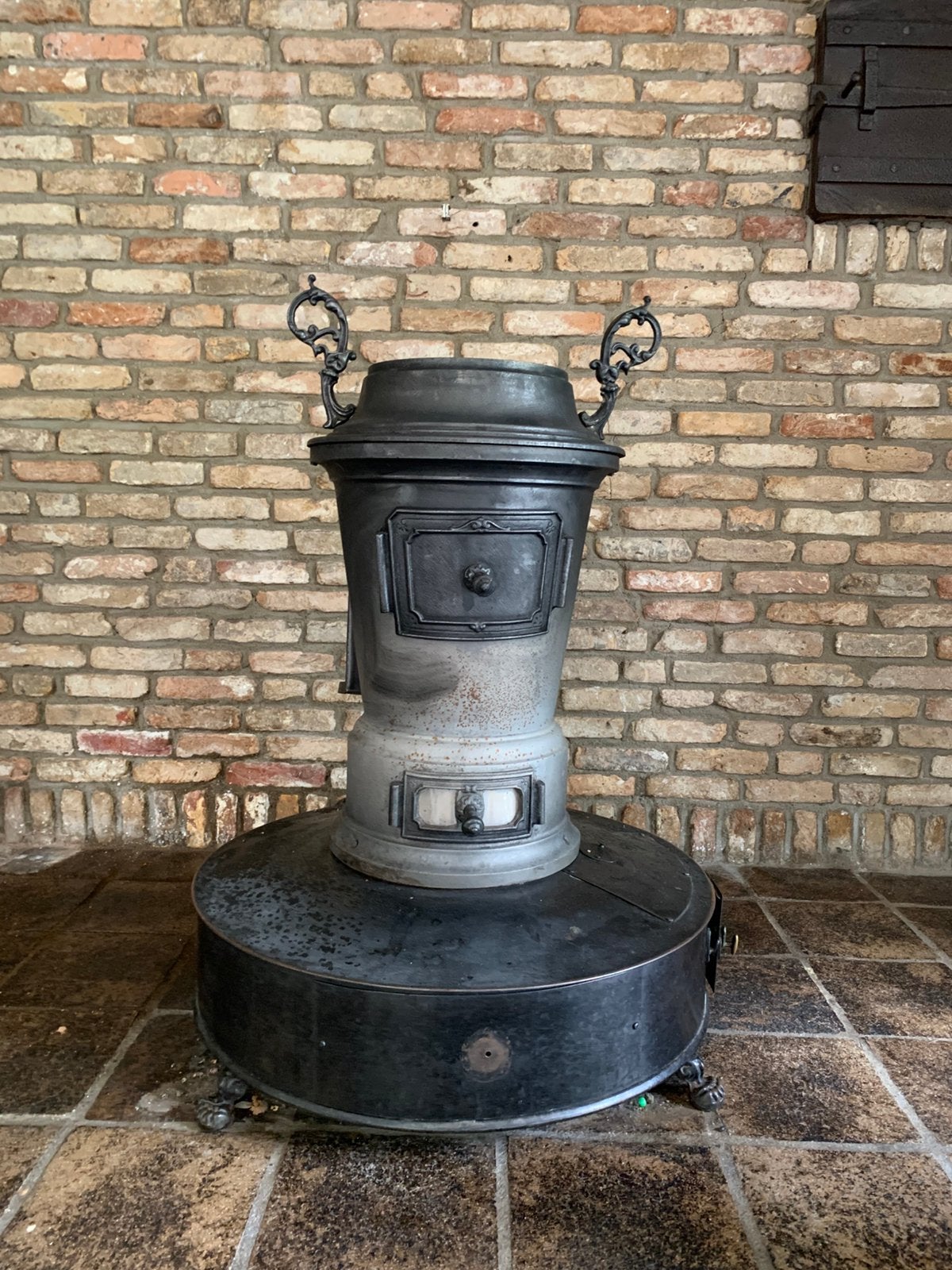 Mooie vintage werkende gaskachel, Gebruikt, Gas, Ophalen of Verzenden, Vrijstaand
