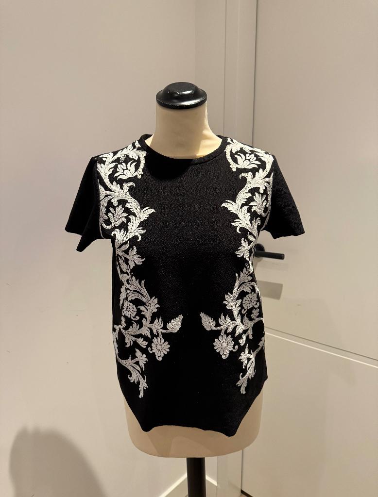Heel goed zwart wit kant Zara blouse top shirt S 36 bloem, Ophalen of Verzenden, Zo goed als nieuw, Maat 36 (S), Zara