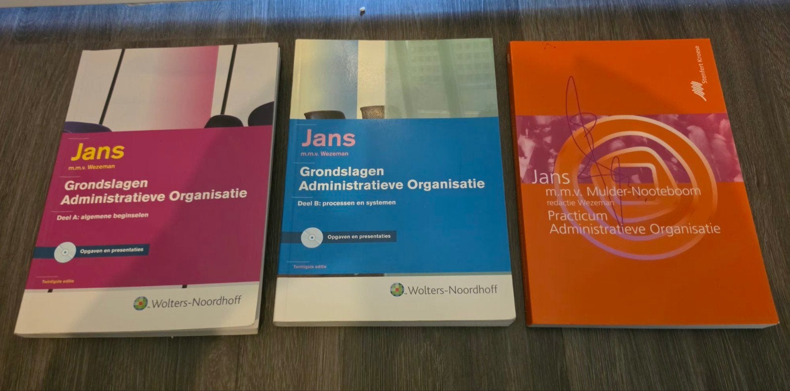 Jans Administratieve Organisatie - 3 boeken, Boeken, Gelezen, Jans m.m.v. Mulder-Nooteboom, Wezeman, Gamma, HBO
