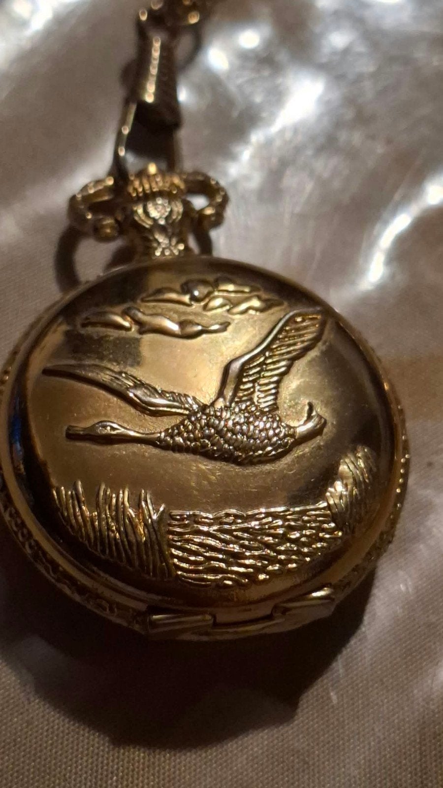 Gouden Zakhorloge met Ketting - Klassiek Design, Overige merken, Zakhorloge, Ophalen of Verzenden, Onbekend