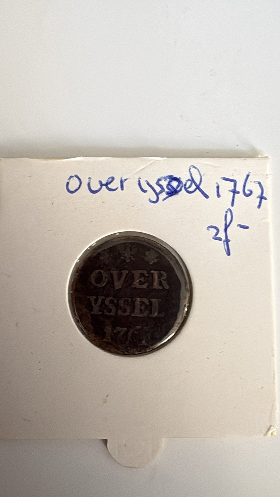 Zeldzame Provinciale Munt – Koperen Duit Overijssel 1767, Ophalen of Verzenden, Vóór koninkrijk, Overige waardes