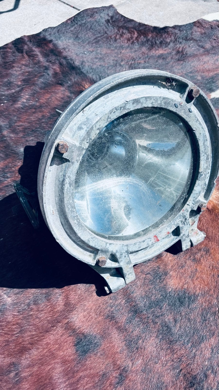 Vintage lamp / Zoeklicht (Gietijzer), Antiek en Kunst, Antiek | Lampen, Ophalen